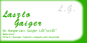 laszlo gaiger business card